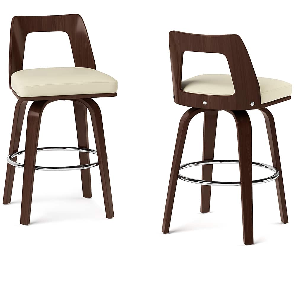 Simpli Home Ellison Bentwood Counter Height Stool Set Of Cream