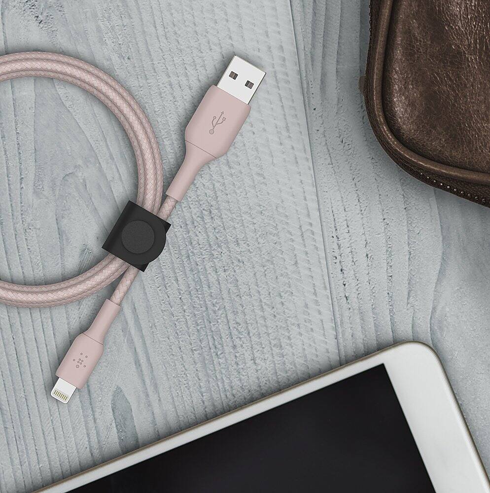 Best Buy Belkin BOOSTCHARGE 5ft Braided Lightning To USB A Cable