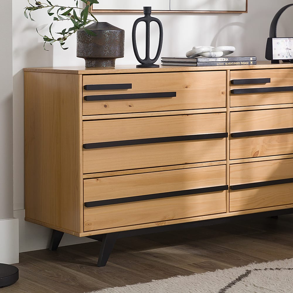 Best Buy Walker Edison Modern Minimal Solid Wood Drawer Dresser