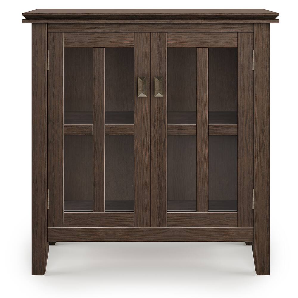 Simpli Home Artisan Low Storage Cabinet Farmhouse Brown Axcart Fb