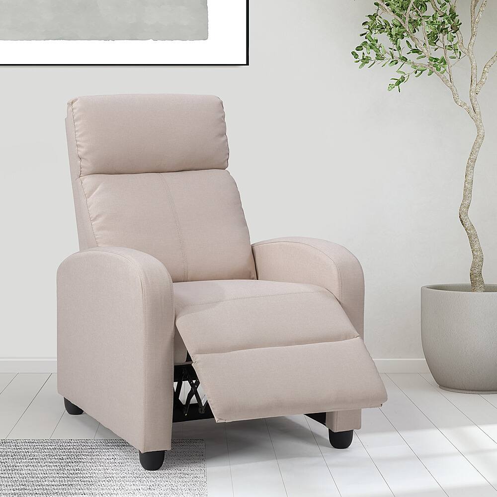 CorLiving Oren Fabric Recliner Beige LRB 353 R Best Buy