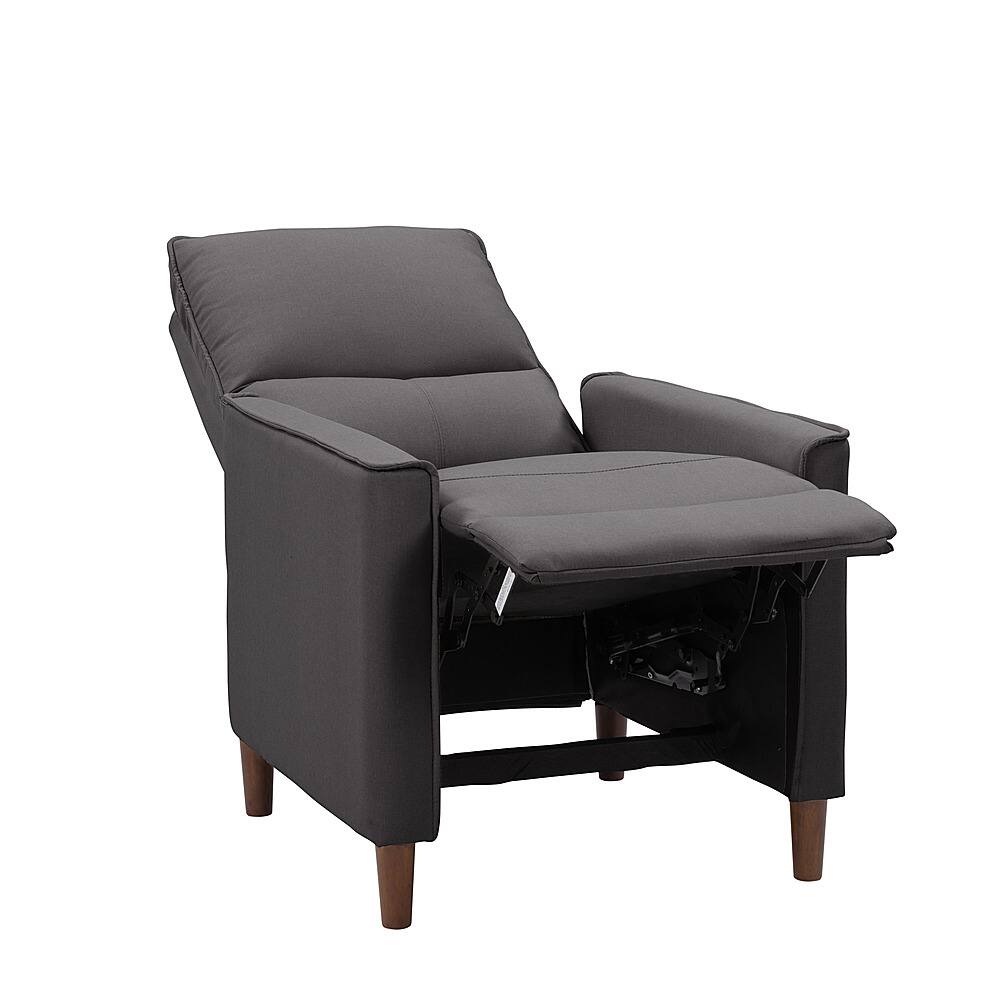 Best Buy Corliving Alder Manual Fabric Recliner Dark Grey Lrb R