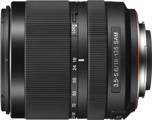 Sony - 18-135mm f/3.5-5.6 A-Mount Standard Zoom Lens - Black - Alternate View 1