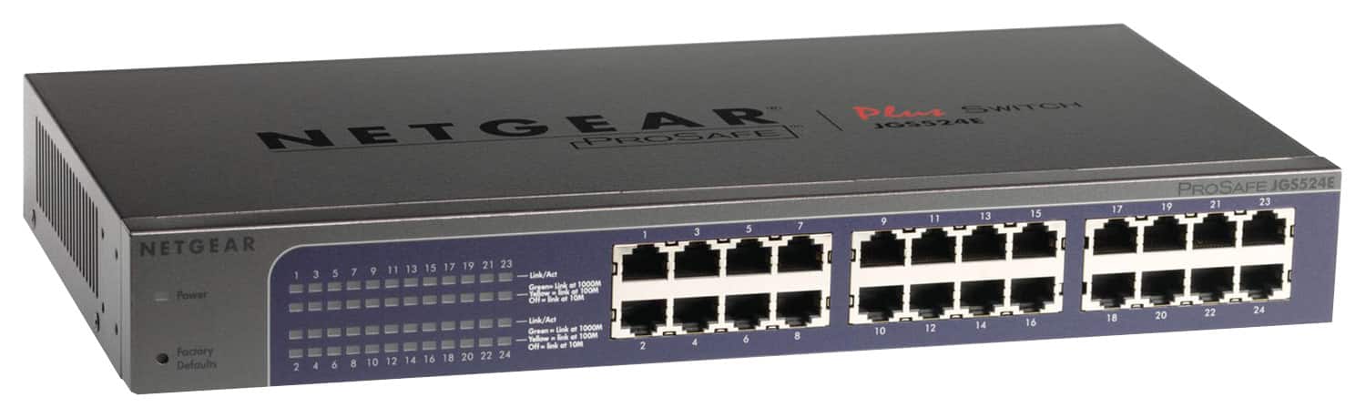 NETGEAR - ProSafe Plus 24-Port Gigabit Ethernet Switch - Gray - Larger Front