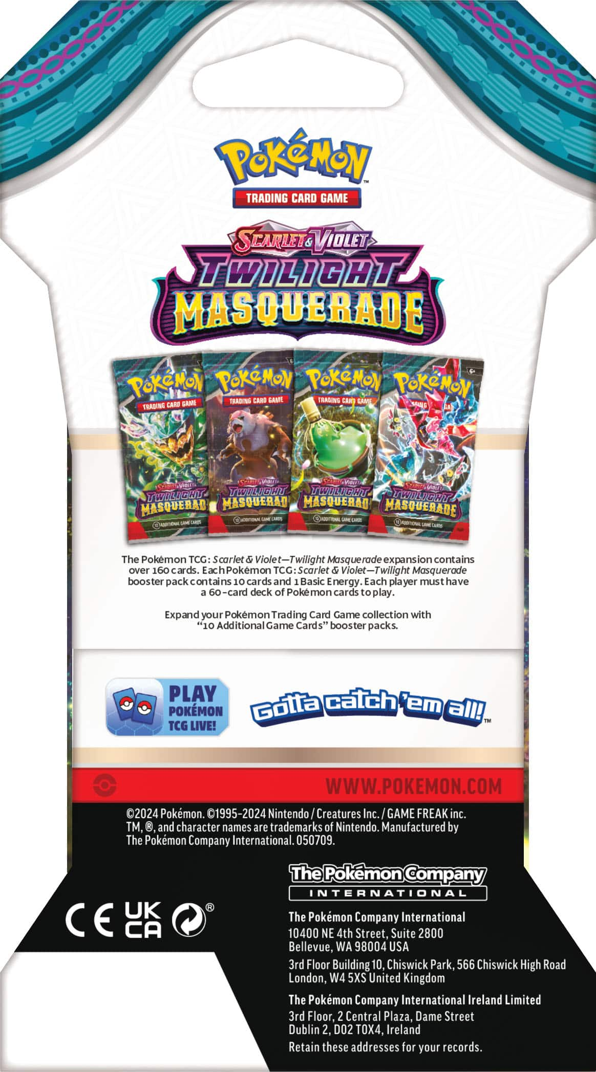 Pokémon Trading Card Game Twilight Masquerade Sleeved Booster Styles