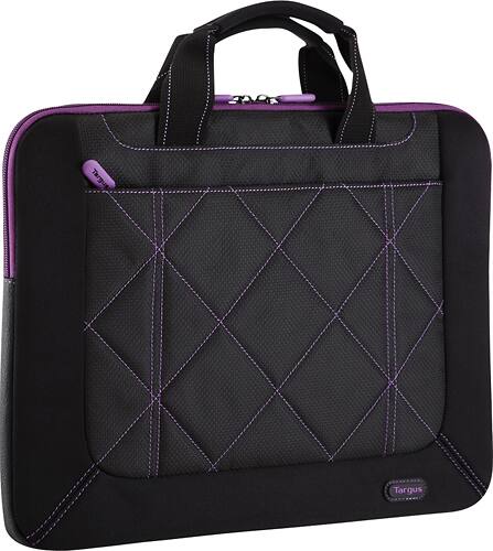 Targus - Pulse Laptop Sleeve - Black/Purple - Angle