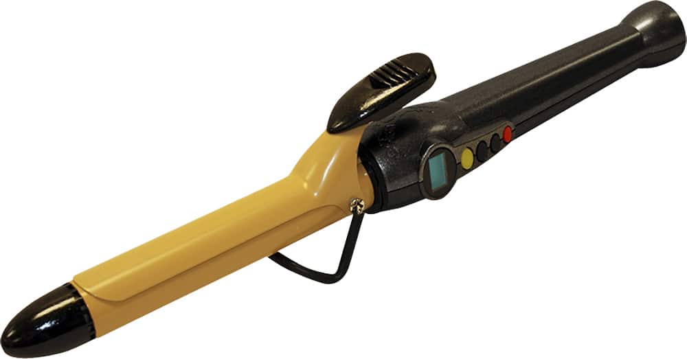 CHI - Air Texture Tourmaline Ceramic 1" Curling Iron - Onyx Black - Angle Zoom