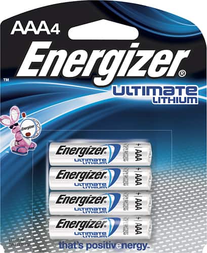 Energizer - Ultimate Lithium AAA Batteries (4-Pack) - Larger Front