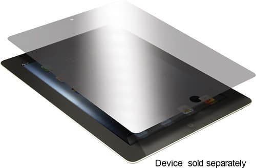 ZAGG - Privacy Screen Protector for Apple® iPad® 2 and iPad (3rd Generation) - Larger Front
