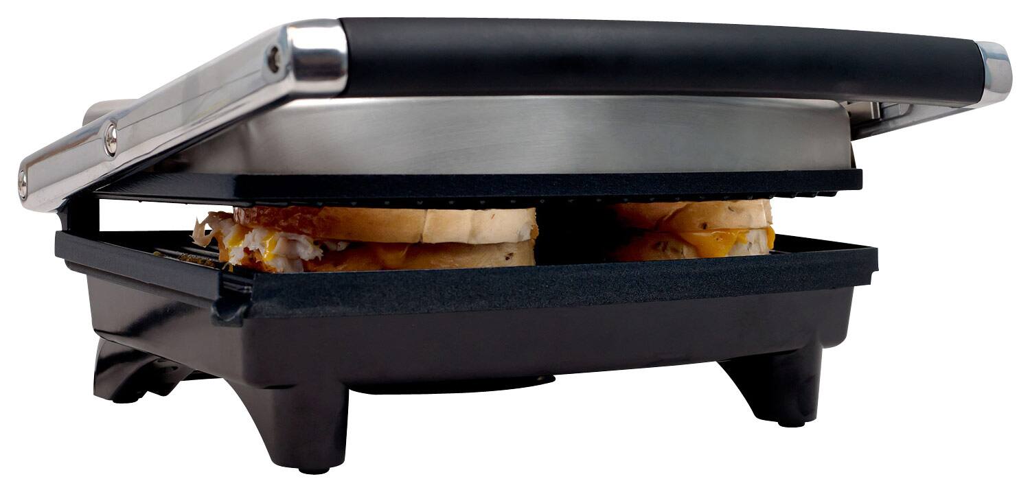 Chef Buddy - Grill and Panini Press - Brushed Steel - Alternate View 11