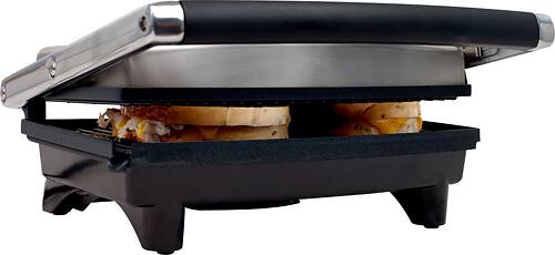 Chef Buddy - Grill and Panini Press - Brushed Steel - Alternate View 1