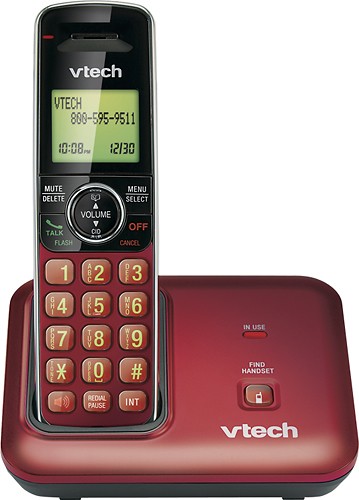 Vtech CS6619-16 DECT 6.0 Expandable Cordless Phone - Red