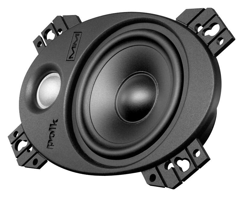 Polk Audio - MM Series 4" x 6" 2-Way Speakers with Polymer-Composite Cones (Pair) - Black - Larger Front