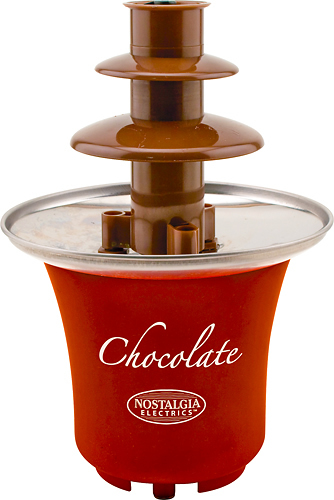 Nostalgia Electrics - Mini Chocolate Fountain - Red/Brown - Larger Front