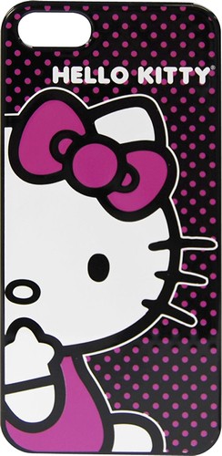 Hello Kitty - Polycarbonate Cover for Apple® iPhone® 5 - Pink/White/Black - Larger Front