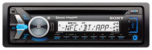 Sony - CD - Built-In Bluetooth - Apple® iPod®- and Satellite Radio-Ready - In-Dash Receiver - Black - Larger Front
