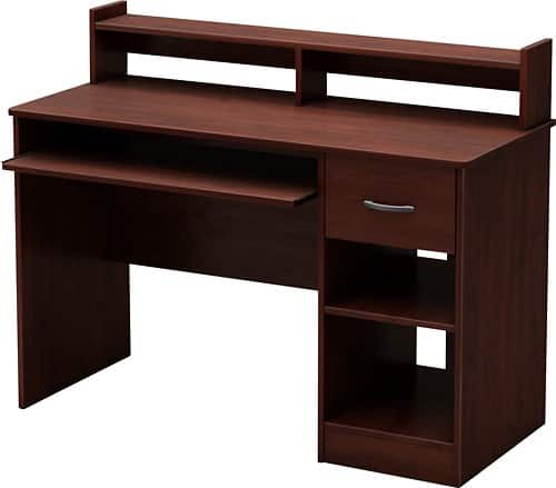 South Shore - Axess Small Computer Desk - Cherry - Larger Front Computer Desk Computer Desk South Shore - Axess Small Computer Desk - Cherry - Larger Front