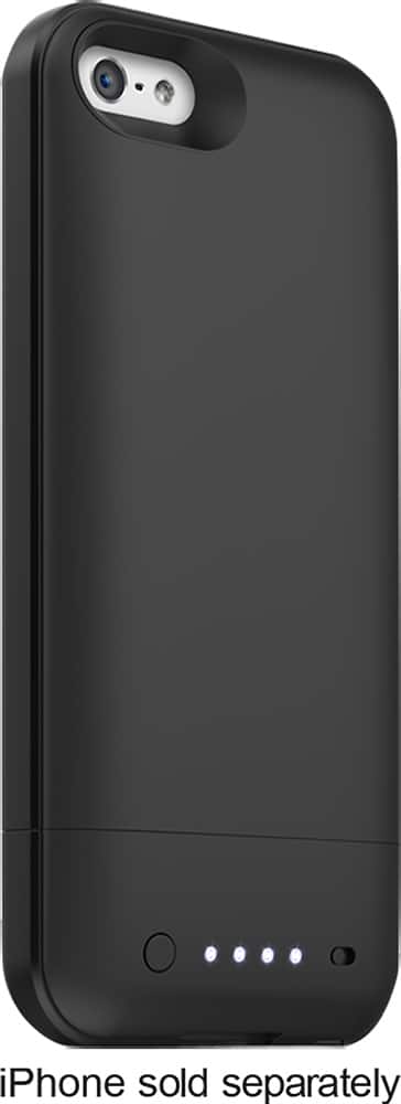 mophie - juice pack air Charging Case for Apple® iPhone® SE, 5s and 5 - Black - AlternateView1 Zoom