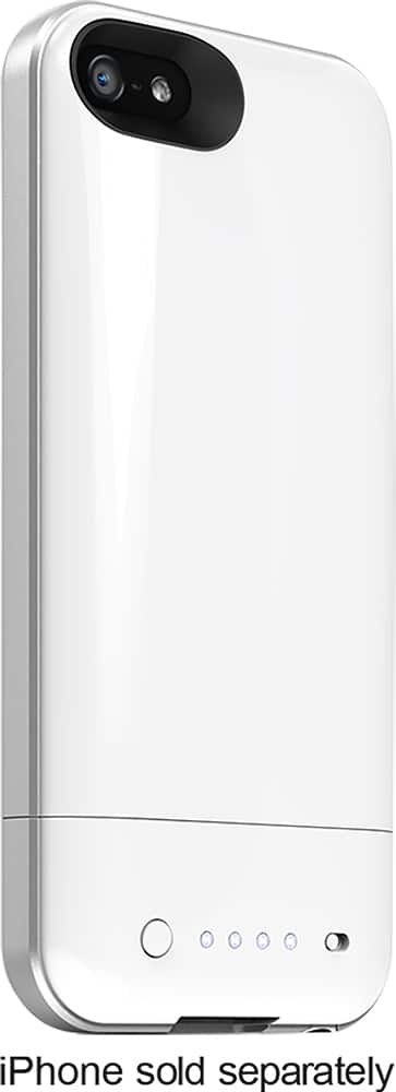mophie - juice pack air Charging Case for Apple® iPhone® SE, 5s and 5 - White - AlternateView1 Zoom