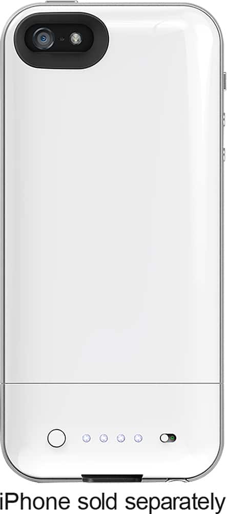 mophie - juice pack air Charging Case for Apple® iPhone® SE, 5s and 5 - White - AlternateView2 Zoom