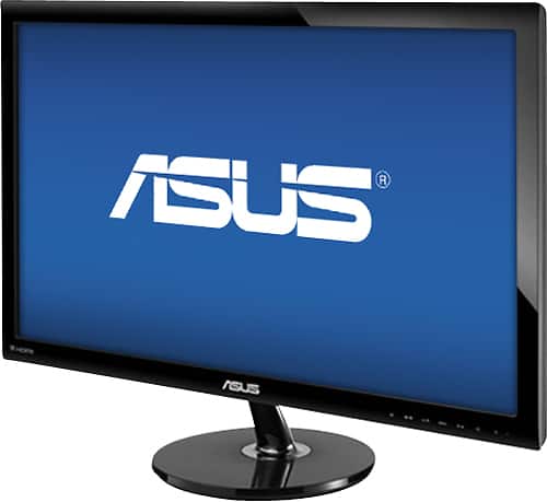 Asus - 27" Widescreen Flat-Panel LED HD Monitor - Black - Larger Front