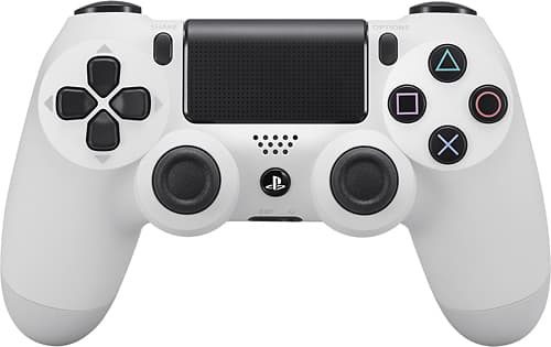 Sony - DUALSHOCK 4 Wireless Controller for PlayStation 4 - Glacier White - Larger Front