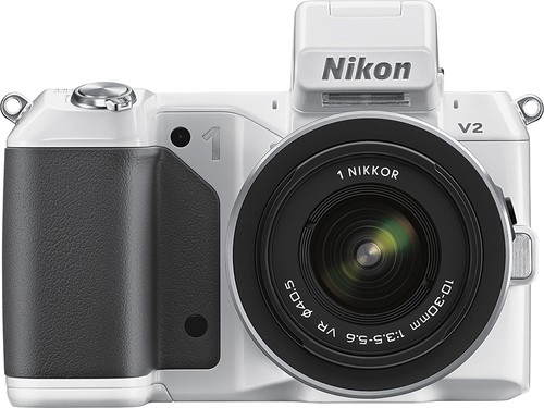 Nikon 1 V2 14.2 MP HD Digital Camera with 10-30mm VR 1 NIKKOR Lens - Black or White