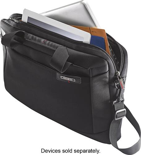Samsonite - Laser Pro Slim Briefcase - Black - Larger Front