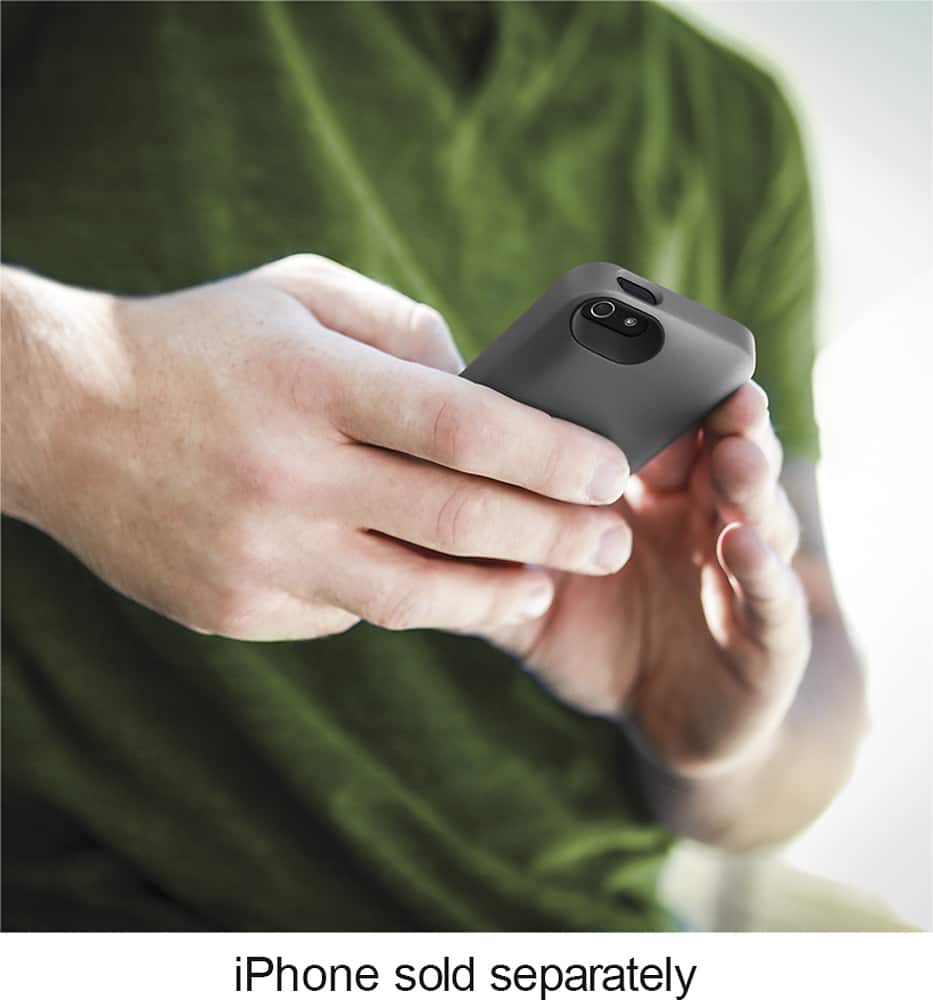 mophie - juice pack helium Charging Case for Apple® iPhone® SE, 5s and 5 - Gunmetal Black - AlternateView12 Zoom