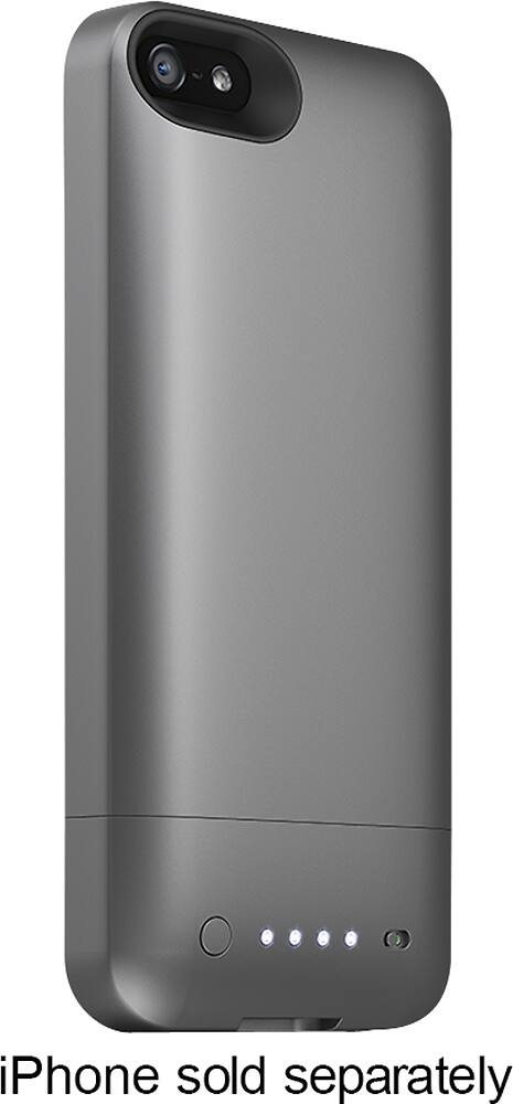 mophie - juice pack helium Charging Case for Apple® iPhone® SE, 5s and 5 - Gunmetal Black - AlternateView1 Zoom