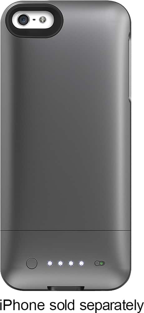 mophie - juice pack helium Charging Case for Apple® iPhone® SE, 5s and 5 - Gunmetal Black - AlternateView2 Zoom