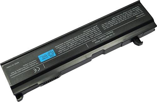 Laptop Battery Pros - 6-Cell Lithium-Ion Battery for Select Toshiba Laptops - Black - Larger Front