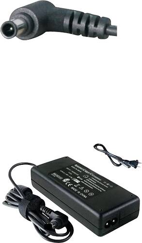 Laptop Battery Pros - 65W AC Power Adapter for Select Sony Laptops - Black - Larger Front