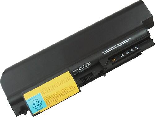 Laptop Battery Pros - 8-Cell Lithium-Ion Battery for Select IBM Laptops - Black - Larger Front