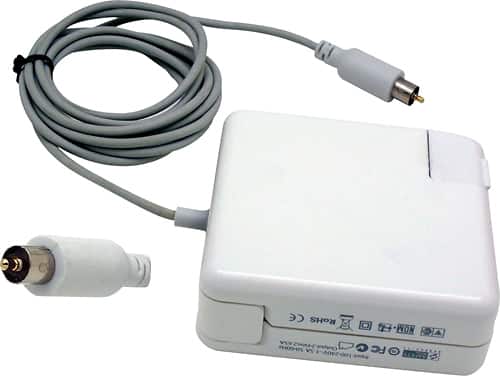 Laptop Battery Pros - 65W AC Power Adapter for Select Apple® Laptops - White - Larger Front