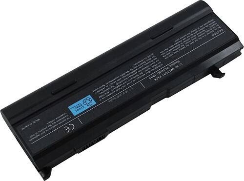 Laptop Battery Pros - 12-Cell Lithium-Ion Battery for Select Toshiba Laptops - Black - Larger Front