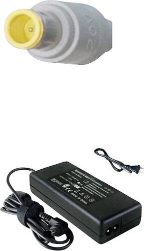 Laptop Battery Pros - 65W AC Power Adapter - Black - Larger Front