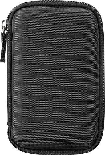 Insignia™ - Hard Shell Case for Most Portable Hard Drives - Black - Larger Front