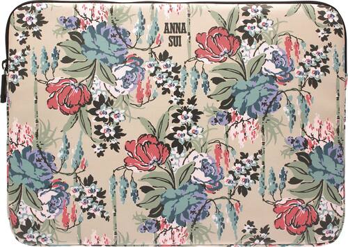 Anna Sui - Cabbage Rose Laptop Sleeve - Tan - Larger Front