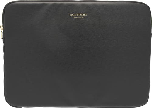 Isaac Mizrahi - Solid Laptop Sleeve - Black - Larger Front
