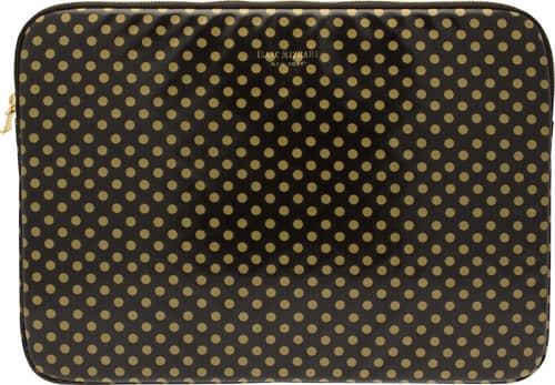 Isaac Mizrahi - Mini Dot Laptop Sleeve - Black/Gold - Larger Front