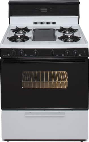 Premier - 30" Freestanding Gas Range - White - Larger Front