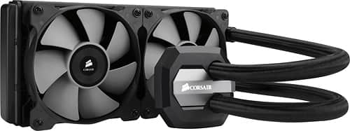 Corsair - Hydro Series 240mm Liquid CPU Cooler - Black/Gray - Larger Front