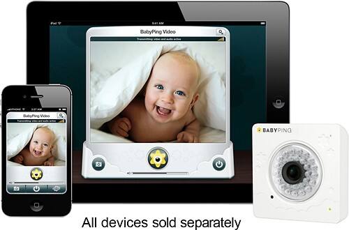 BabyPing - Wireless Baby Monitor - White - Larger Front