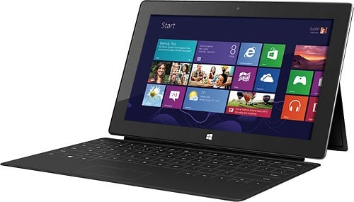 Microsoft - Surface RT with 32GB Memory & Black Touch Cover - Larger Front