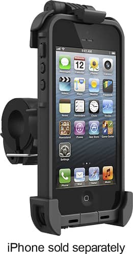 LifeProof - Bike and Bar Mount for Select Apple® iPhone® 5 Cases - Black - Angle