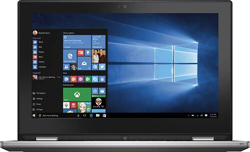 Dell - Inspiron 11.6" Touch-Screen Laptop - Intel Pentium - 8GB Memory - 128GB Solid State Drive - Era Gray - Larger Front