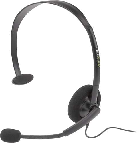 Microsoft - Headset for Xbox 360 - Black - Larger Front