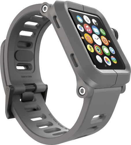 Epik Polycarbonate Case Silicone Band FOR Apple Watch 42mm Gray