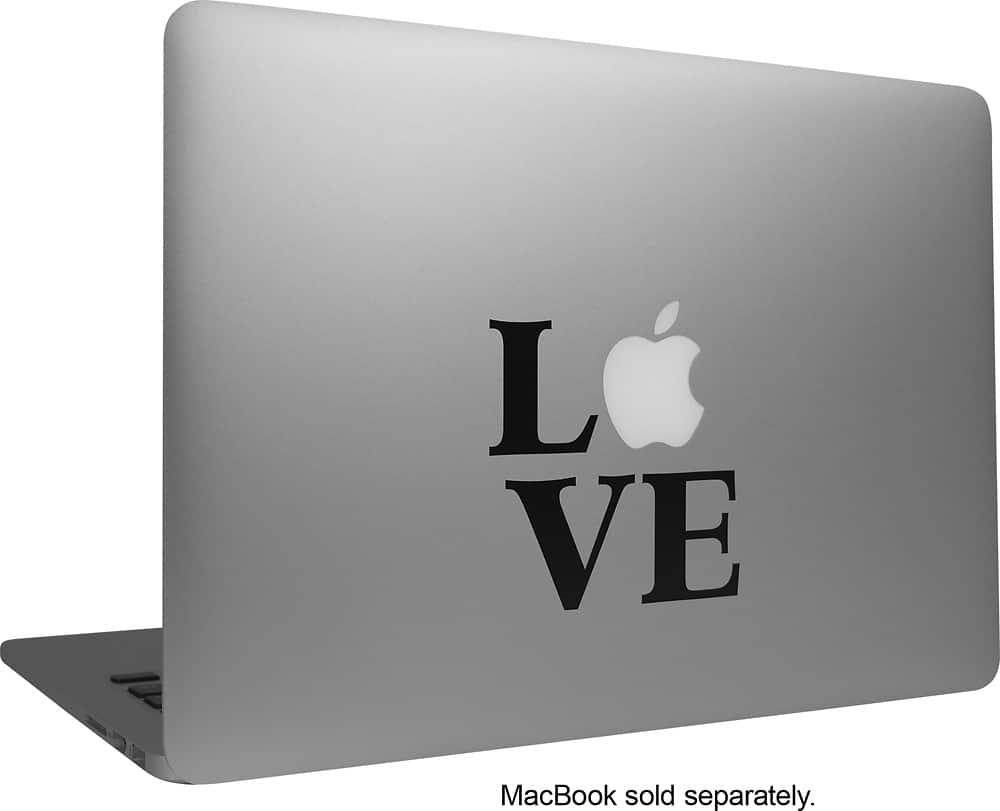 MacDecals - Love Decal for Apple® MacBook® - Black - AlternateView11 Zoom